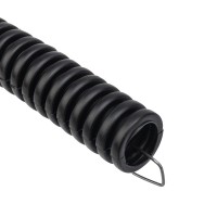Труба гофрированная из ПНД, с зондом, черная, Ø20 мм (бухтa 10 м/уп.) Rexant 28-0200-10 фото