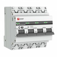 EKF Автоматический выключатель 4P 40А (C) 4,5kA ВА 47-63 PROxima mcb4763-4-40C-pro фото
