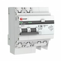 EKF Дифференциальный автомат АД-2 50А/100мА (хар. C, AC, электронный, защита 270В) 4,5кА PROxima DA2-50-100-pro фото