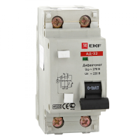 EKF Дифференциальный автомат АД-32 63А/30мА (характеристика C, тип AC) 4,5кА EKF DA32-63-30 фото