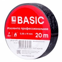 EKF Basic Изолента класс А (0,18х19мм) (20м.) черная plc-iz-a-b фото