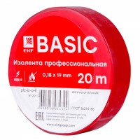 EKF Basic Изолента класс А (0,18х19мм) (20м.) красная plc-iz-a-r фото