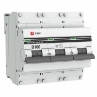 EKF PROxima ВА 47-100 Автоматический выключатель  (D) 3P 100А 10kA mcb47100-3-100D-pro фото
