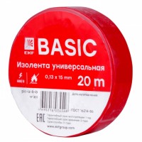 EKF Basic Изолента класс В (0,13х15мм) (20м.) красная plc-iz-b-r фото