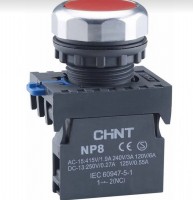 CHINT Кнопка управления NP8-10BN без подсветки красная 1НО IP65 (R) 667233 фото