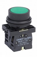 CHINT Кнопка управления NP2-BA21 без подсветки черная 1НО IP40 573787 фото