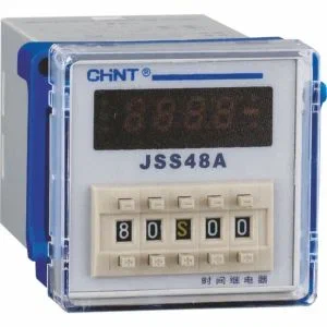 CHINT Реле времени JSS48A 8-контактный одно групповой переключатель многодиапазонной задержки питания AC/DC100V~240V 300084 фото