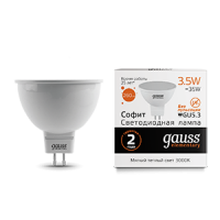 Gauss Лампа LED Elementary MR16 GU5.3 3.5W 2700K 13514 фото