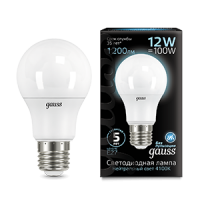 Gauss Лампа LED A60 E27 12W 4100K 102502212 фото
