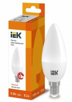 IEK Лампа светодиодная ECO C35 свеча 5Вт 230В 3000К E14 LLE-C35-5-230-30-E14 фото