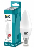 IEK  Лампа светодиодная ECO C35 свеча 5Вт 230В 4000К E14 LLE-C35-5-230-40-E14 фото