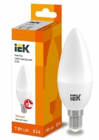 IEK Лампа светодиодная ECO C35 свеча 7Вт 230В 3000К E14 LLE-C35-7-230-30-E14 фото