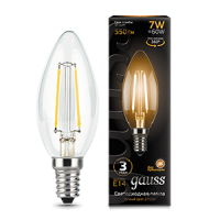 Gauss Лампа Filament Свеча 7W 550lm 2700К Е14 LED 103801107 фото