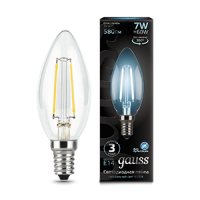 Gauss Лампа Filament Свеча 7W 580lm 4100К Е14 LED 103801207 фото