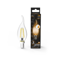 Gauss Лампа LED Filament Candle tailed E14 7W 2700K step dimmable 1/10/50 104801107-S фото