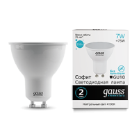 Gauss Лампа LED Elementary MR16 GU10 7W 550lm 4100К 1/10/100 13627 фото
