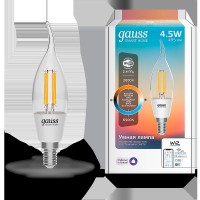 Gauss Лампа Smart Home Filament СF35 4,5W 495lm 2000-6500К E14 изм.цвет.темп.+дим. LED 1280112 фото