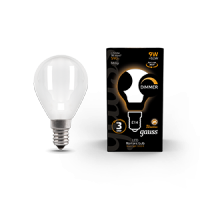 Gauss Лампа Filament Шар 9W 590lm 3000К Е14 milky диммируемая LED 105201109-D фото