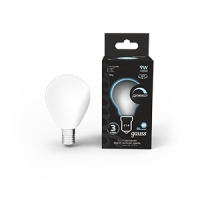 Gauss Лампа Filament Шар 9W 610lm 4100К Е14 milky диммируемая LED 105201209-D фото