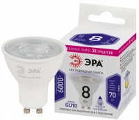 ЭРА Лампочка светодиодная STD LED Lense MR16-8W-860-GU10 GU10 8Вт линзованная софит холодный белый свет Б0054943 фото