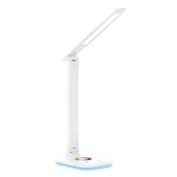 Ambrella Светодиодная настольная лампа с RGB подсветкой DE530 WH белый LED 3000-6400K+RGB 8W DE530 фото