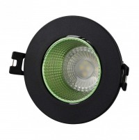 Denkirs DK3061-BK+GR Встраиваемый светильник, IP 20, 10 Вт, GU5.3, LED, черный/зеленый, пластик DK3061-BK+GR фото