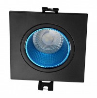 Denkirs DK3071-BK+CY Встраиваемый светильник, IP 20, 10 Вт, GU5.3, LED, черный/голубой, пластик DK3071-BK+CY фото