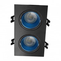 Denkirs DK3072-BK+CY Встраиваемый светильник, IP 20, 10 Вт, GU5.3, LED, черный/голубой, пластик DK3072-BK+CY фото