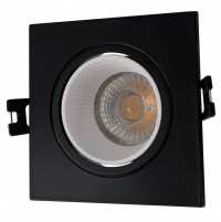 Denkirs DK3071-BK+WH Встраиваемый светильник, IP 20, 10 Вт, GU5.3, LED, черный/белый, пластик DK3071-BK+WH фото