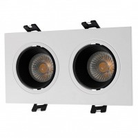 Denkirs DK3072-WH+BK Встраиваемый светильник, IP 20, 10 Вт, GU5.3, LED, белый/черный, пластик DK3072-WH+BK фото