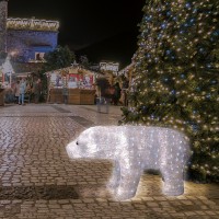 NEON-NIGHT Акриловая светодиодная фигура «Полярный медведь» 112х58 см, 400 светодиодов, понижающий трансформатор в комплекте 513-124 фото