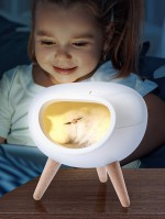 ЭРА Детский ночник - светильник светодиодный NLED-467-1W-W котик белый Б0052814 фото