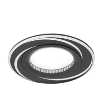 Gauss Светильник Aluminium Gu5.3 1/100, круг, черный/хром AL016 фото