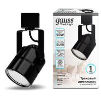 Gauss Светильник трековый цилиндр GU10 220V IP20 60*145мм черный однофазный TR011 фото