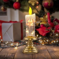 ЭРА EGNDS-03 Новогодний декоративный светильник Свеча, теплый белый, 10 LED, h 20 см, 2*ААА, IP20 Б0051934 фото