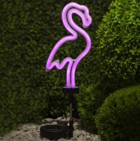 ЭРА ERASF012-30 Садовый неоновый светильник Фламинго на солнечной батарее Б0044238 фото
