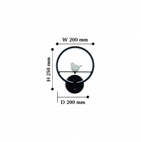 Favourite Passer Светильник настенный черный каркас с акриловой фигуркой птички, светильник с выключателем LED*12W, 4000K 2063-1W фото