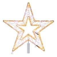 NEON-NIGHT Светодиодная фигура «Звезда» 80 см, 80 светодиодов, с трубой и подвесом, цвет свечения теплый белый/белый 514-273 фото
