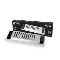 Gauss Блок питания LED STRIP PS 60W 12V - ультратонкий 1/72 202001060 фото