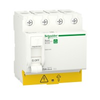 Schneider Electric RESI9 Выключатель дифференциального тока (УЗО) 25А 4P 30мА тип AC R9R51425 фото