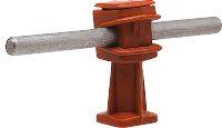 EZETEK Держатель проводника круглого 6-8 мм коричневый, высота 36 мм, пластик 91003 фото