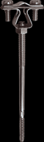 EZETEK Держатель проводника круглого 8-10 мм для деревянного фасада, оцинк. 90023 фото