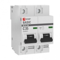 EKF Basic ВА 47-100 Автоматический выключатель  (С) 2P  35А 10kA mcb47100-2-35C-bas фото