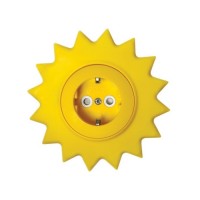 Kranz Розетка одноместная HAPPY с/у, с заземлением и защитными шторками Солнце, желтая KR-78-0813 фото