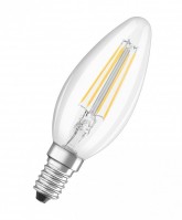 Osram Светодиодная филаментная лампа LED STAR Classic B 5W (замена 60Вт),диммируемая,нейтральный белый свет, прозрачная колба, Е14 4058075230385 фото