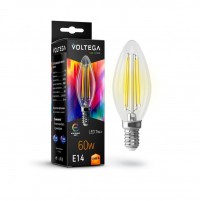 Voltega Лампа светодиодная E14 7W 2800K прозрачная VG10-C35E14warm7W-FHR 7152 7152 фото