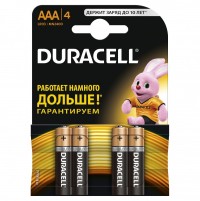 Duracell 5006610 Алкалиновая батарейка типа AAA  LR03 / MN 2400 LR03-4BL BASIC CN Б0026813 фото