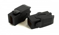 Hyperline KJ1-HDMI-AV18-BK Вставка формата Keystone Jack с проходным адаптером HDMI (Type A), 90 градусов, ROHS, черная 251213 фото