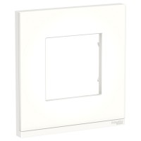 Unica Pure Матовое стекло / белая рамка 1-ная горизонтальная NU600289 фото