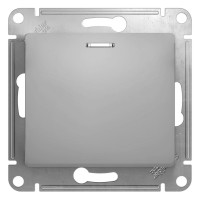 Glossa алюминий переключатель 1-клавишный с подсветкой, сх.6а, 10АХ GSL000363 фото